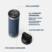 Yeti Rambler 18oz Water Bottle w/ Chug Cap