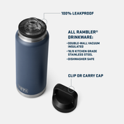 Yeti Rambler 36oz Water Bottle w/ Chug Cap