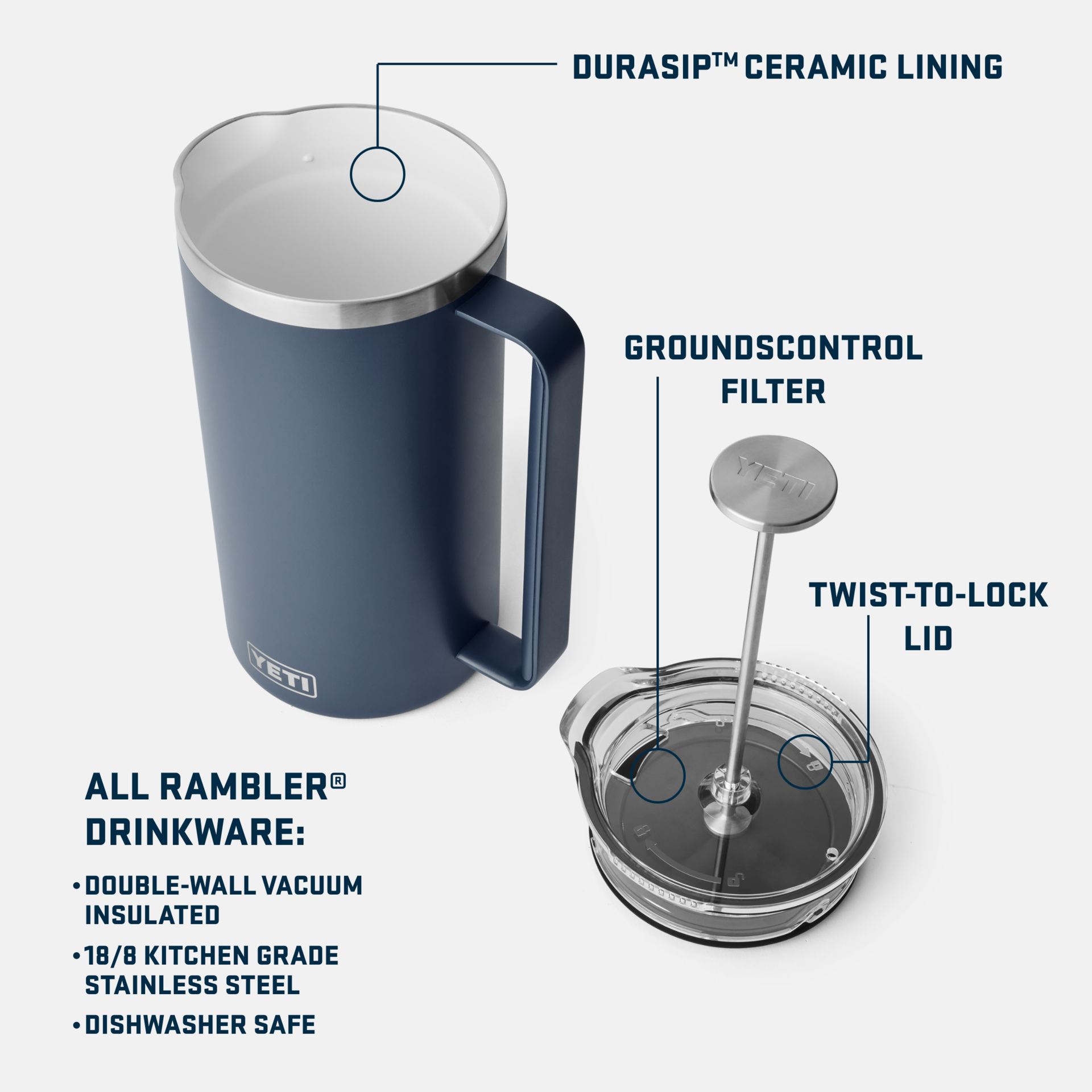 Rambler 64oz French Press