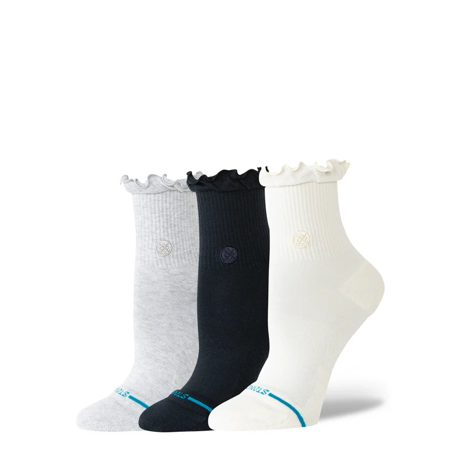 Women's Ruffle Icon Quarter Socks 3 Pack