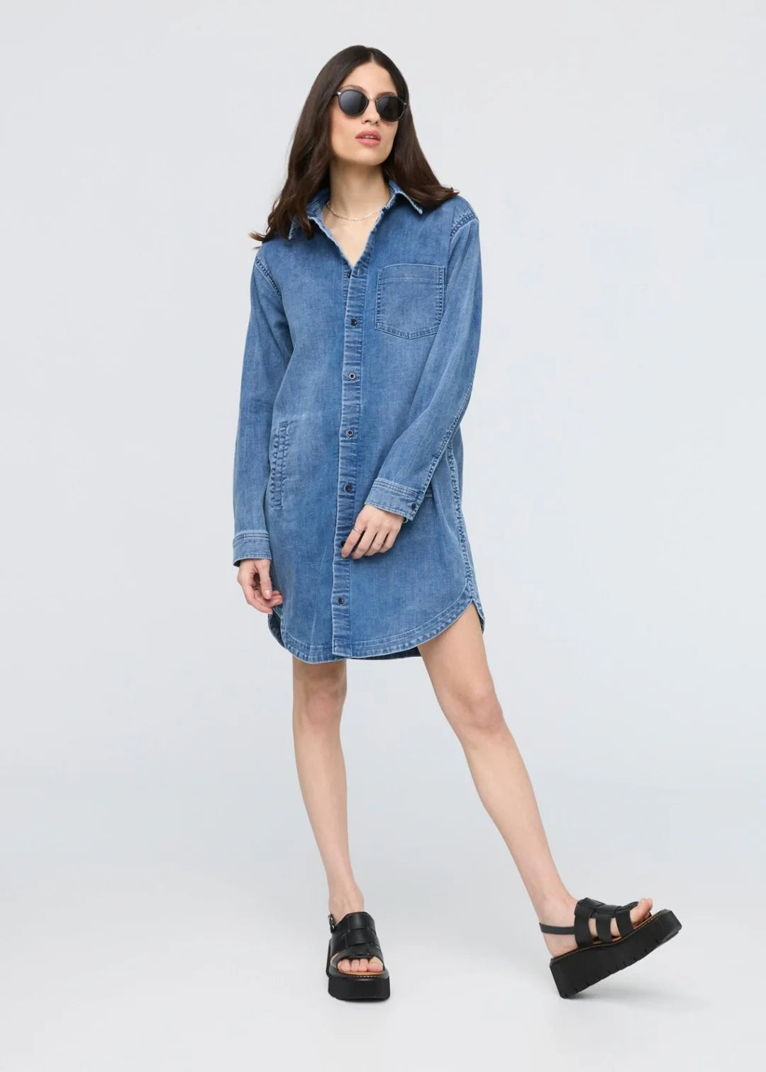 Women's Performance Denim Lite Shirt Dress