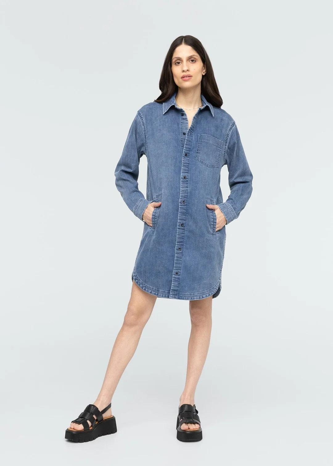 Women's Performance Denim Lite Shirt Dress