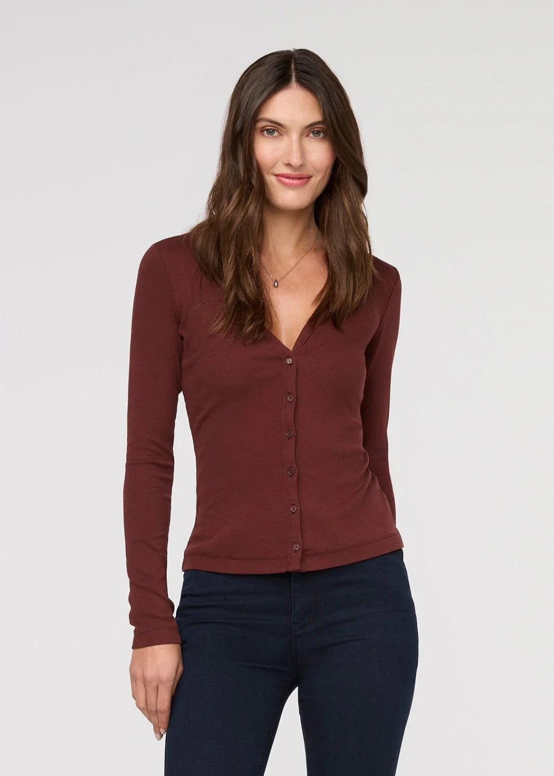 Women's Ribbed Pima Fitted Button Down