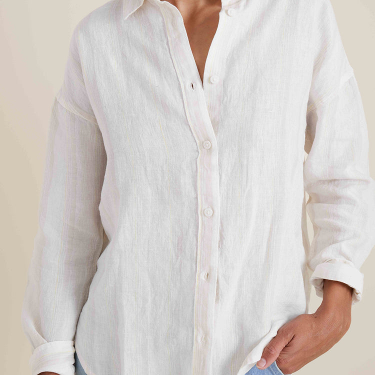 Roark-Women's Costa Button Up Shirt-White-Small-Monod Sports