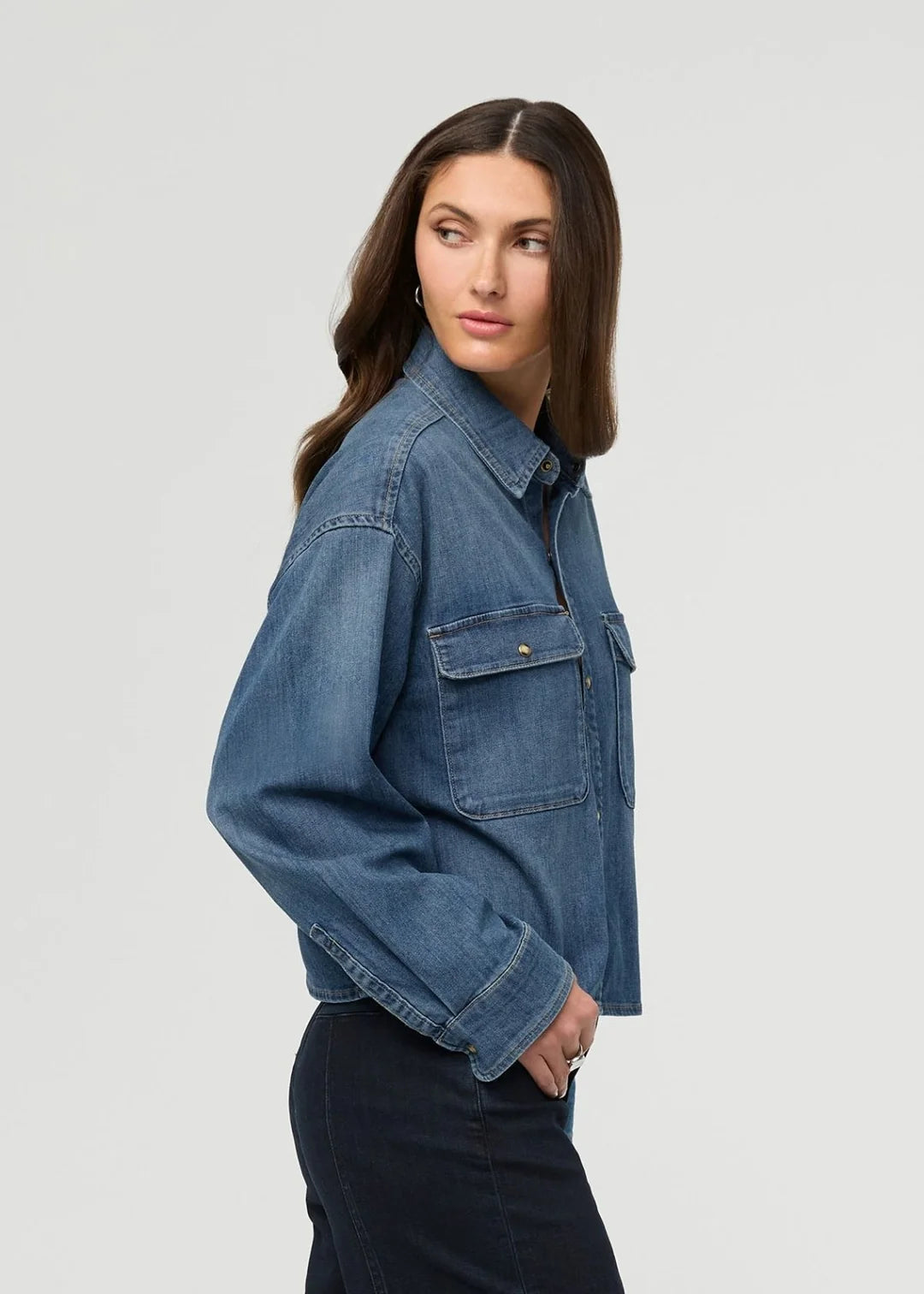 Performance Denim Lite Boxy Shirt