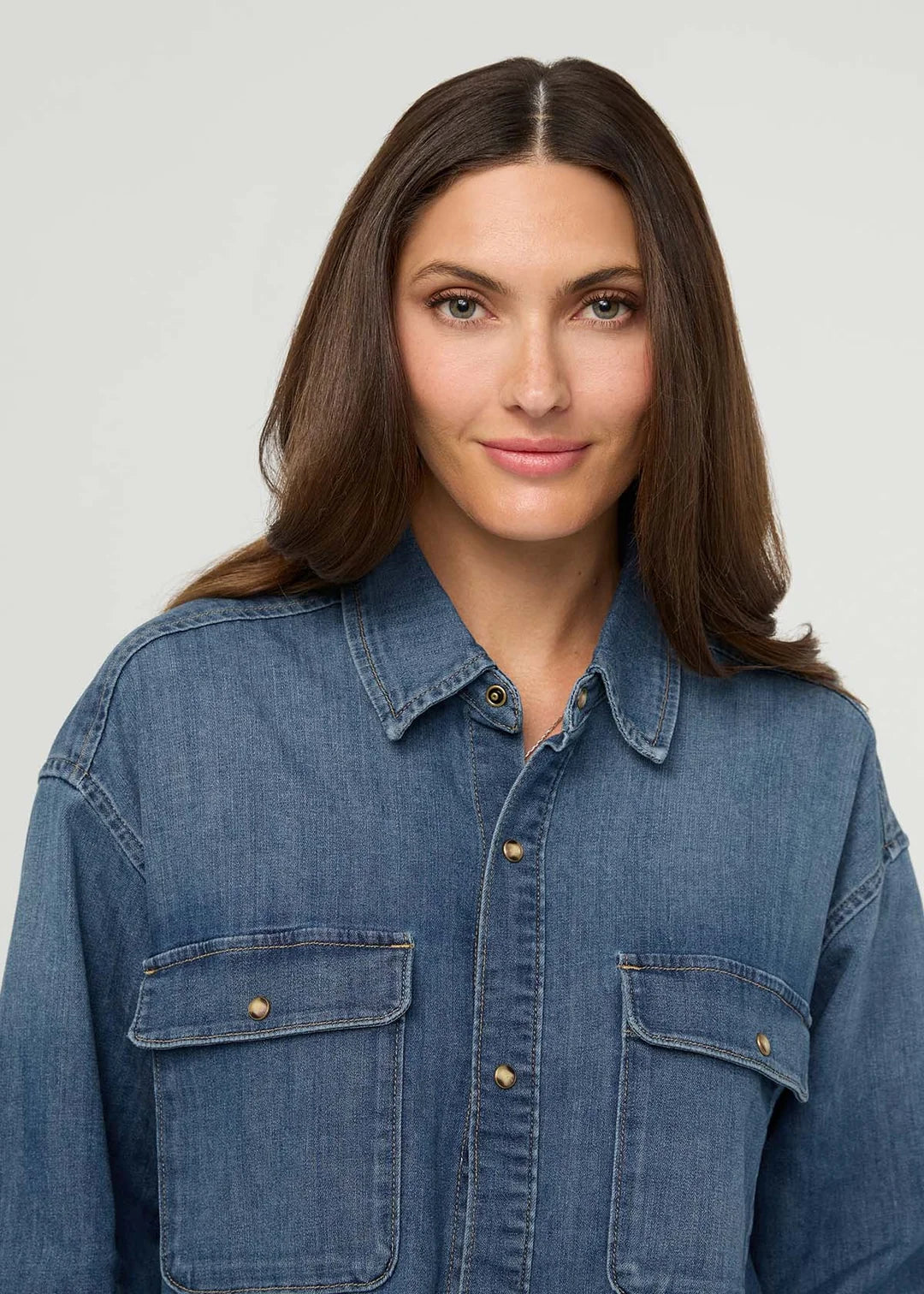 Performance Denim Lite Boxy Shirt