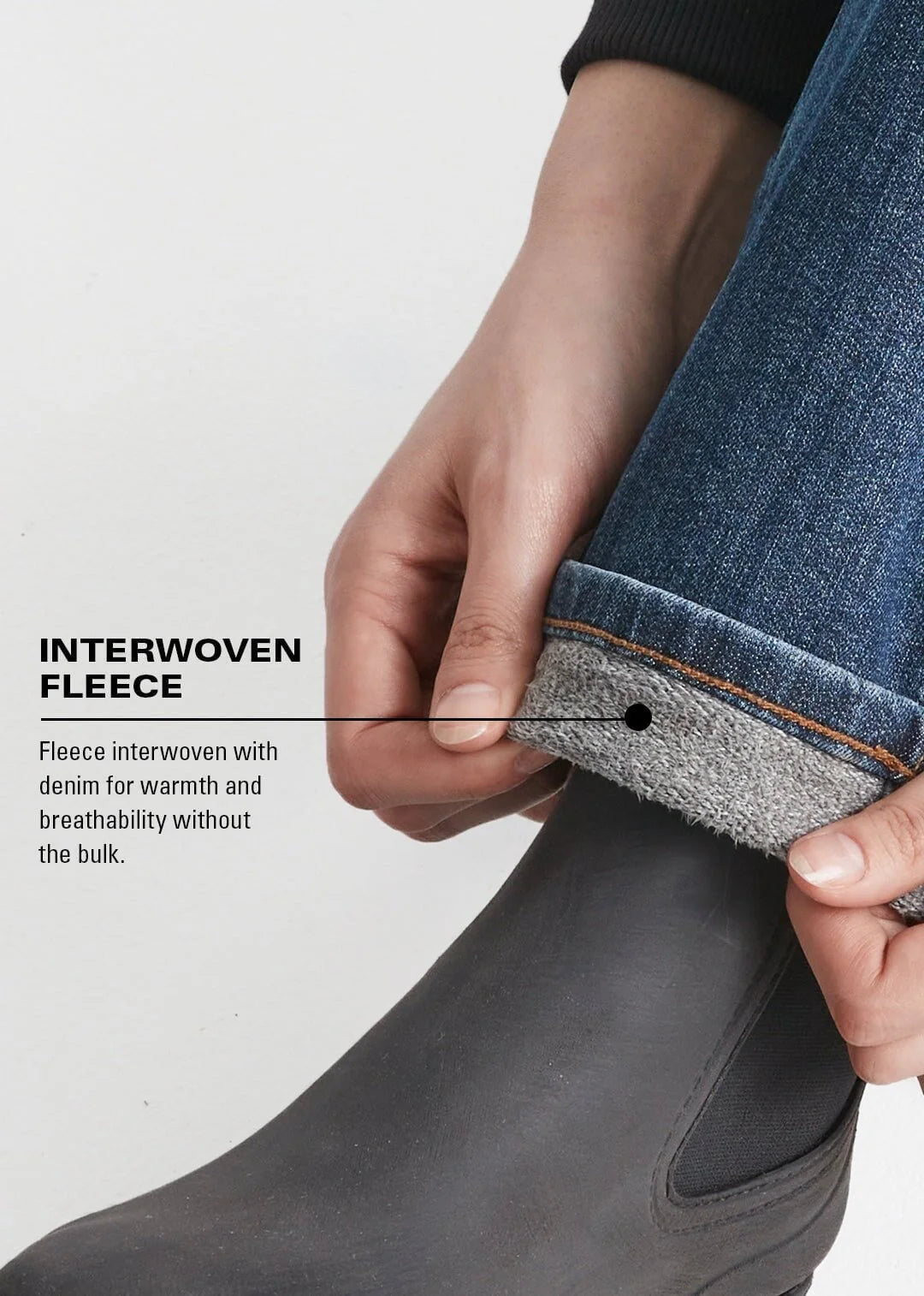 Women's Tech Fleece Denim Girlfriend Jeans