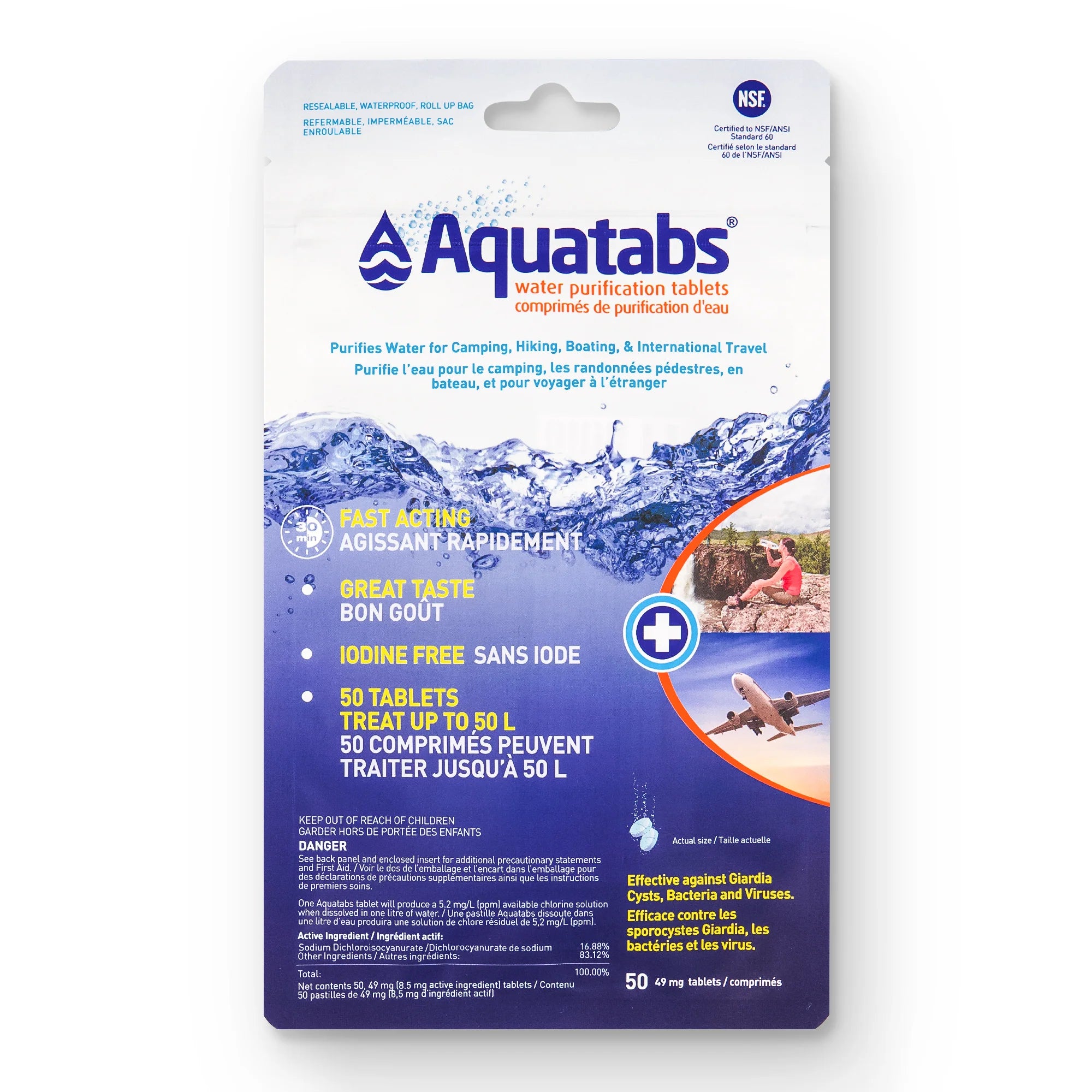 Aquatabs Water Purification Tablets 50 Tabs