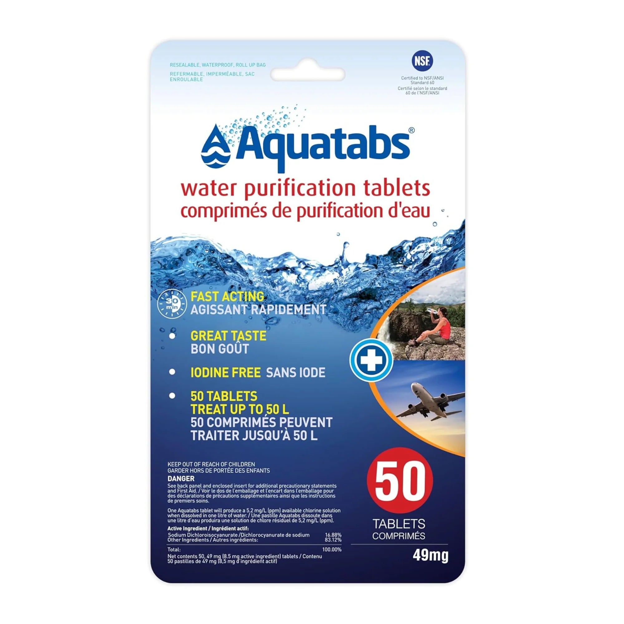 Aquatabs Water Purification Tablets 1L | 50 Pack