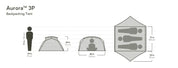 Aurora Backpacking Tent & Footprint 3-Person