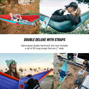 Double Deluxe Hammock w/ Straps