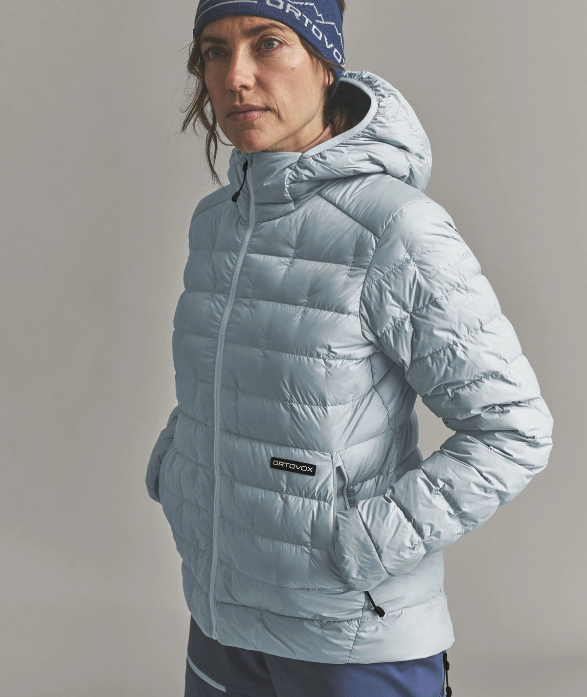 Women’s Downwool 180 Hooded Jacket – Glacier Grey