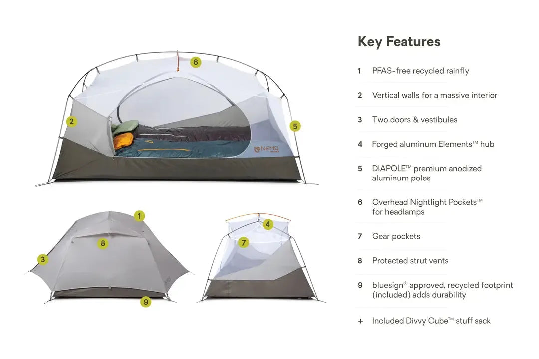 Aurora Backpacking Tent & Footprint 2-Person