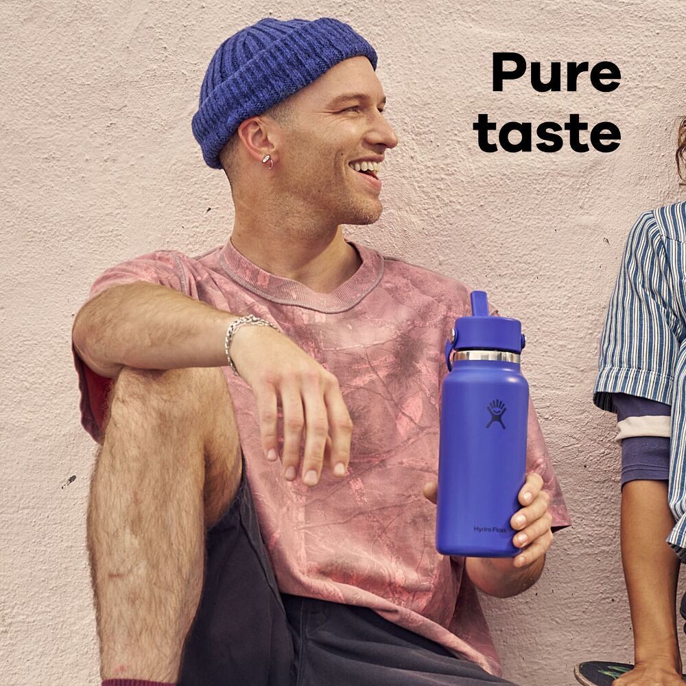 32oz Wide Mouth Bottle w/ Flex Straw Cap