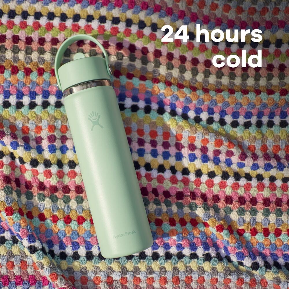 24oz Wide Mouth Bottle w/ Flex Straw Cap