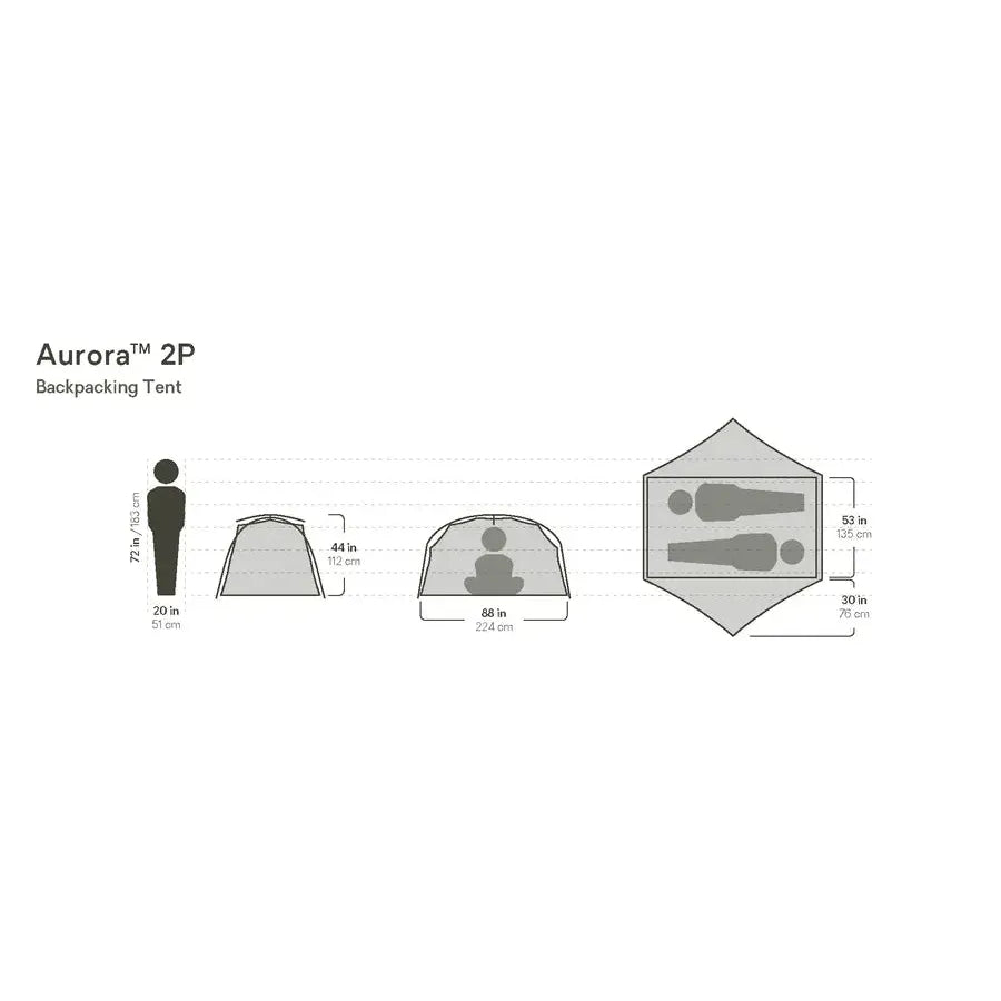 Aurora Backpacking Tent & Footprint 2-Person