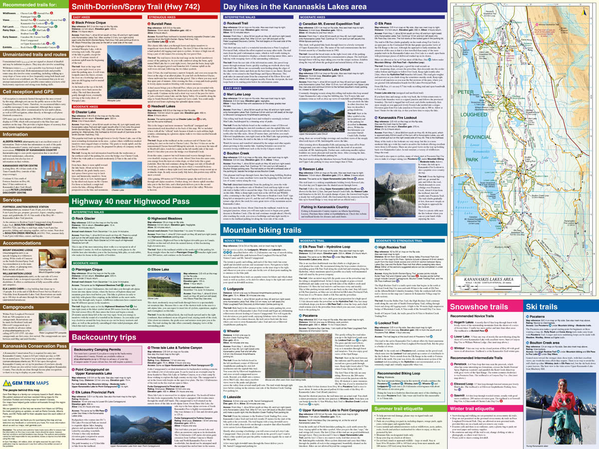 Kananaskis Lakes Map