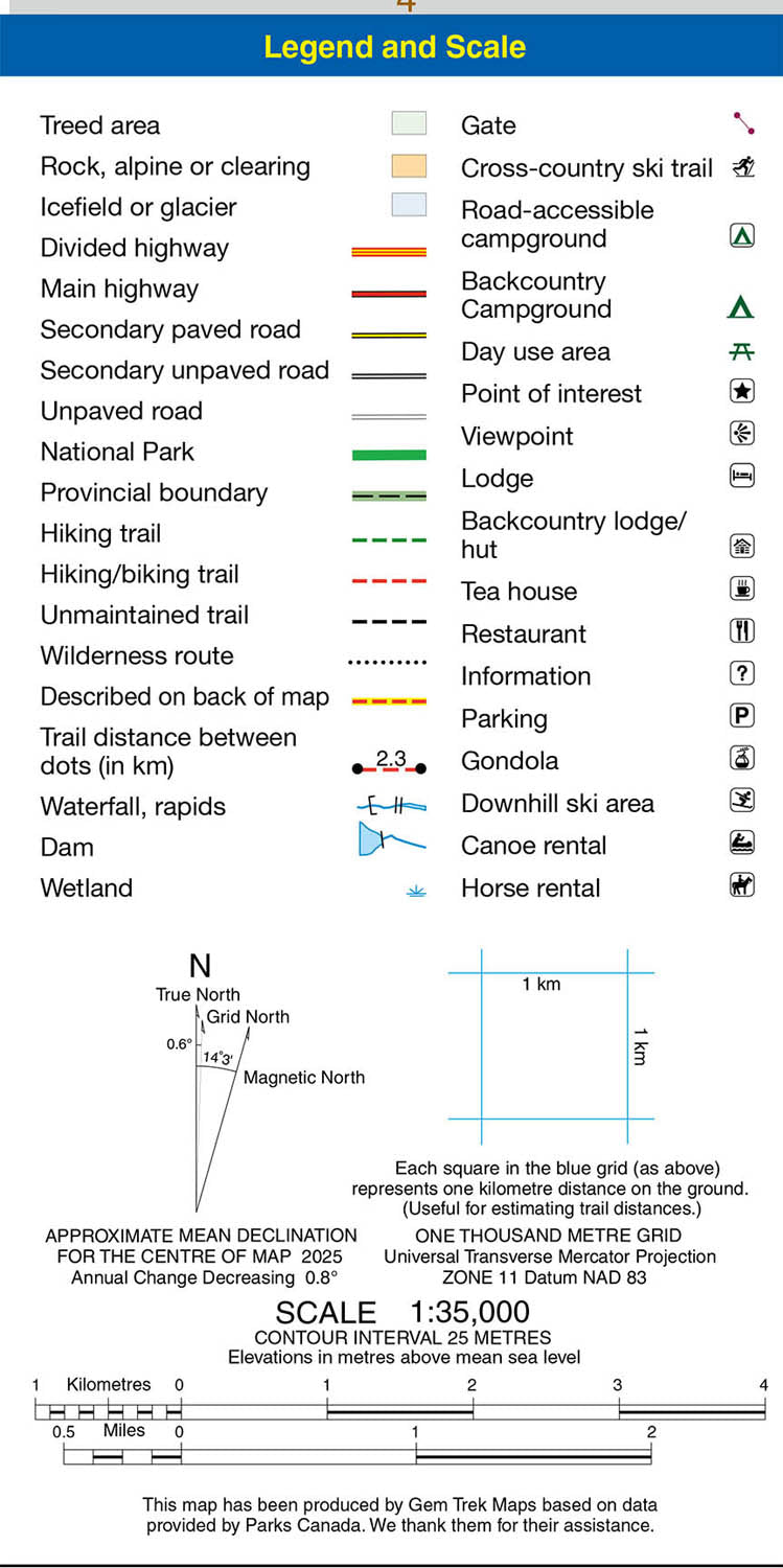Lake Louise & Moraine Lake Map