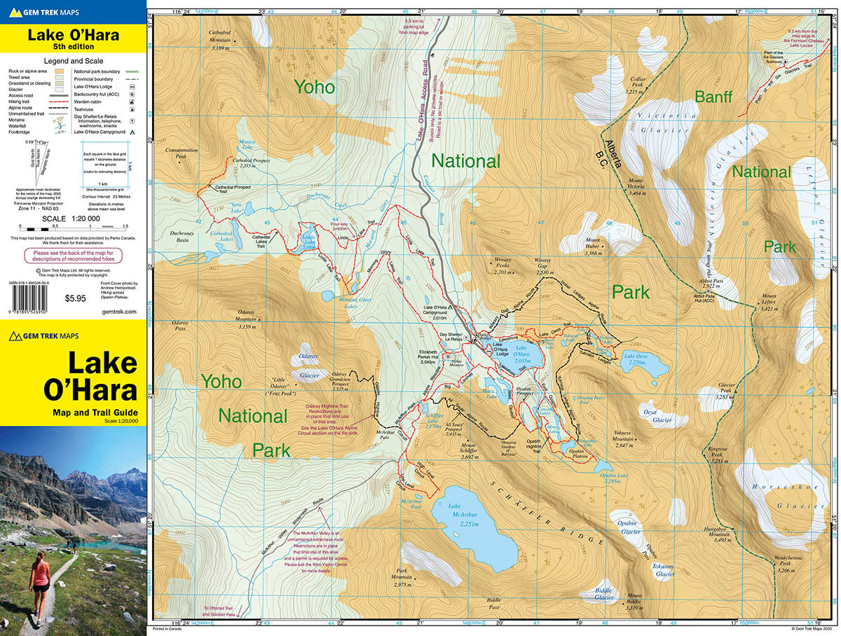 Lake O'Hara Map