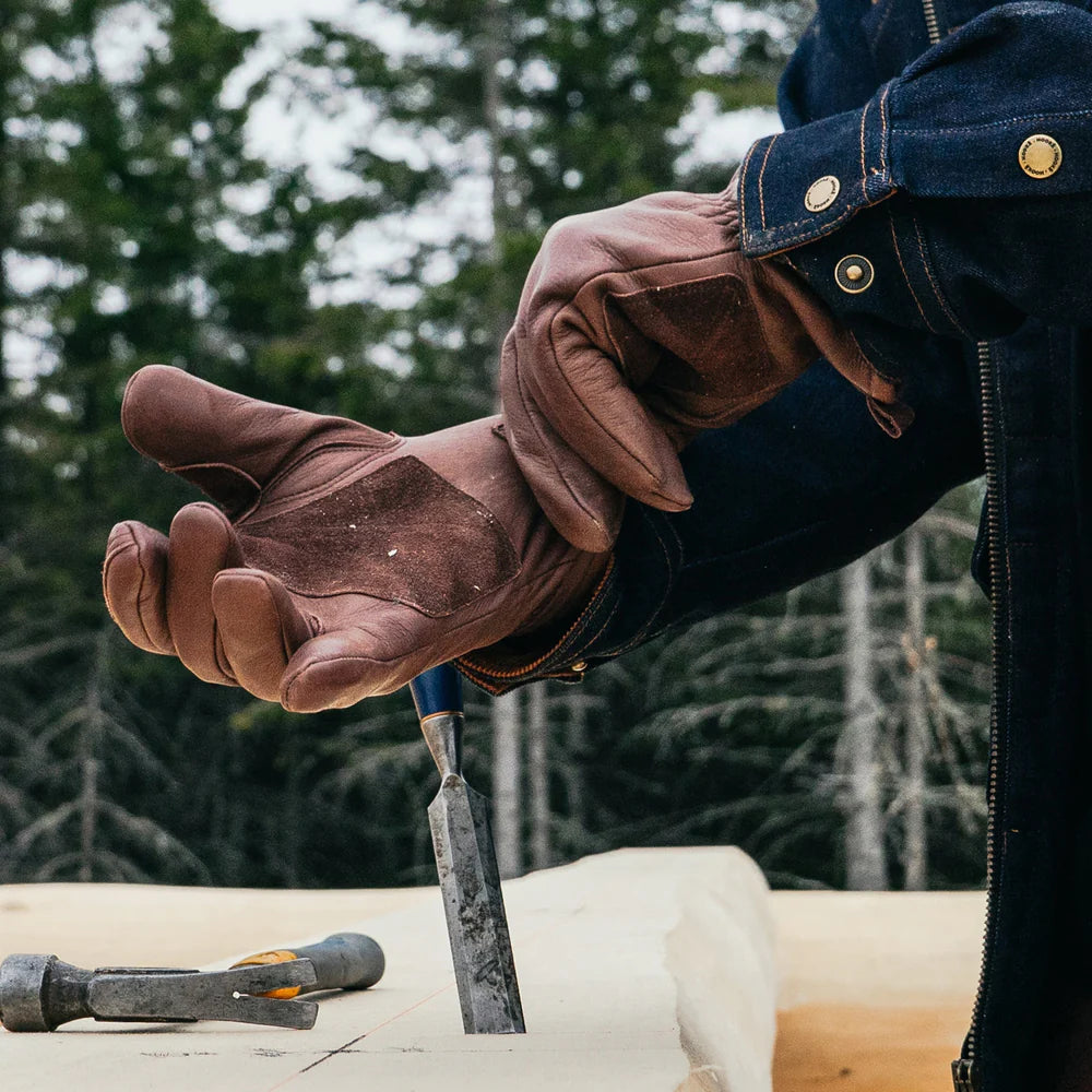 Lined Leather Work Gloves