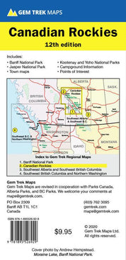 Gem Trek Canadian Rockies Map