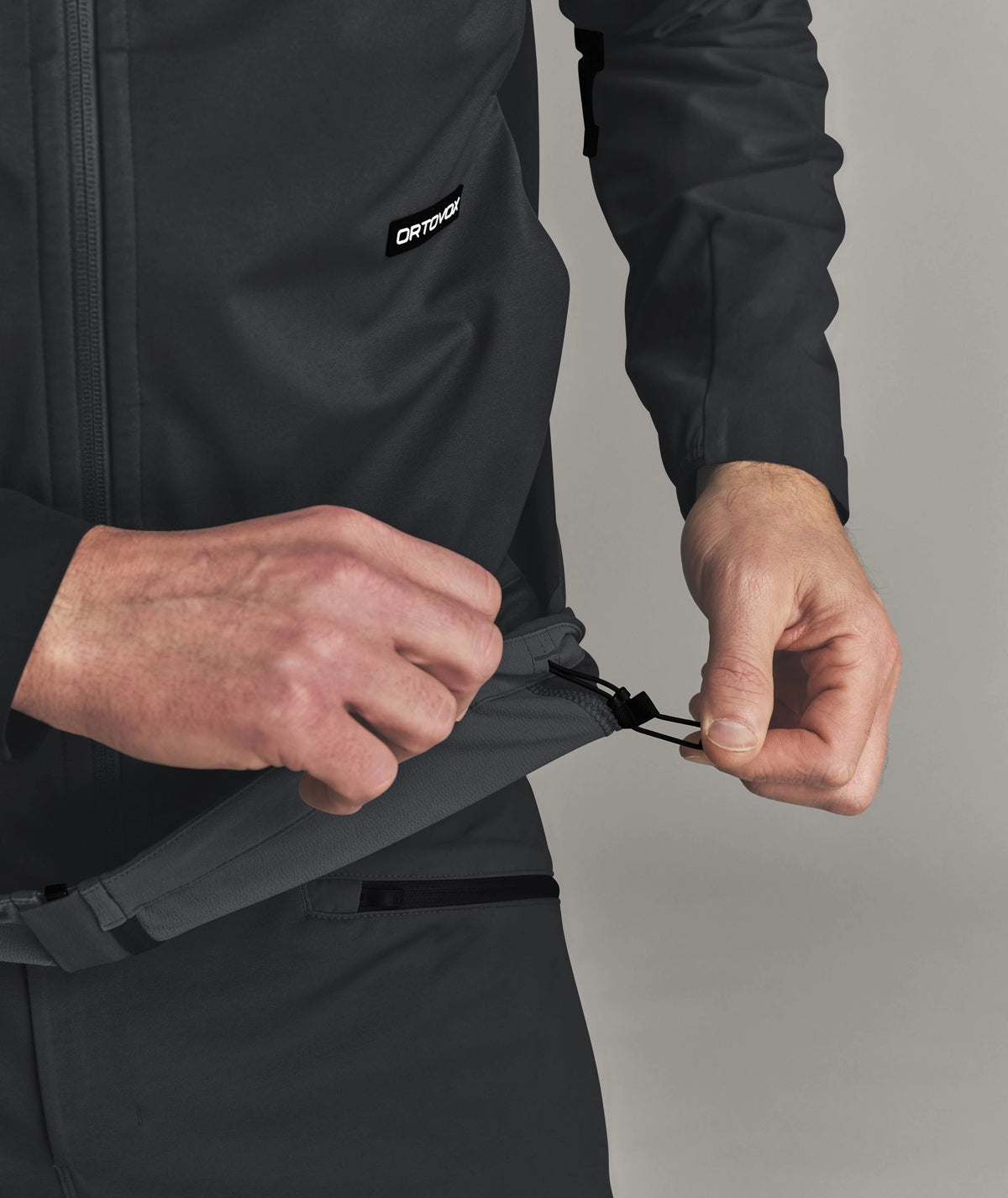 Men’s Ortler Softshell Plus Jacket – Black Raven