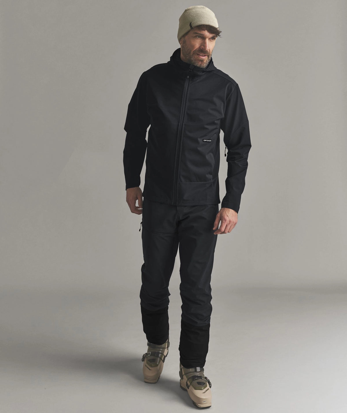 Men’s Ortler Softshell Plus Jacket – Black Raven