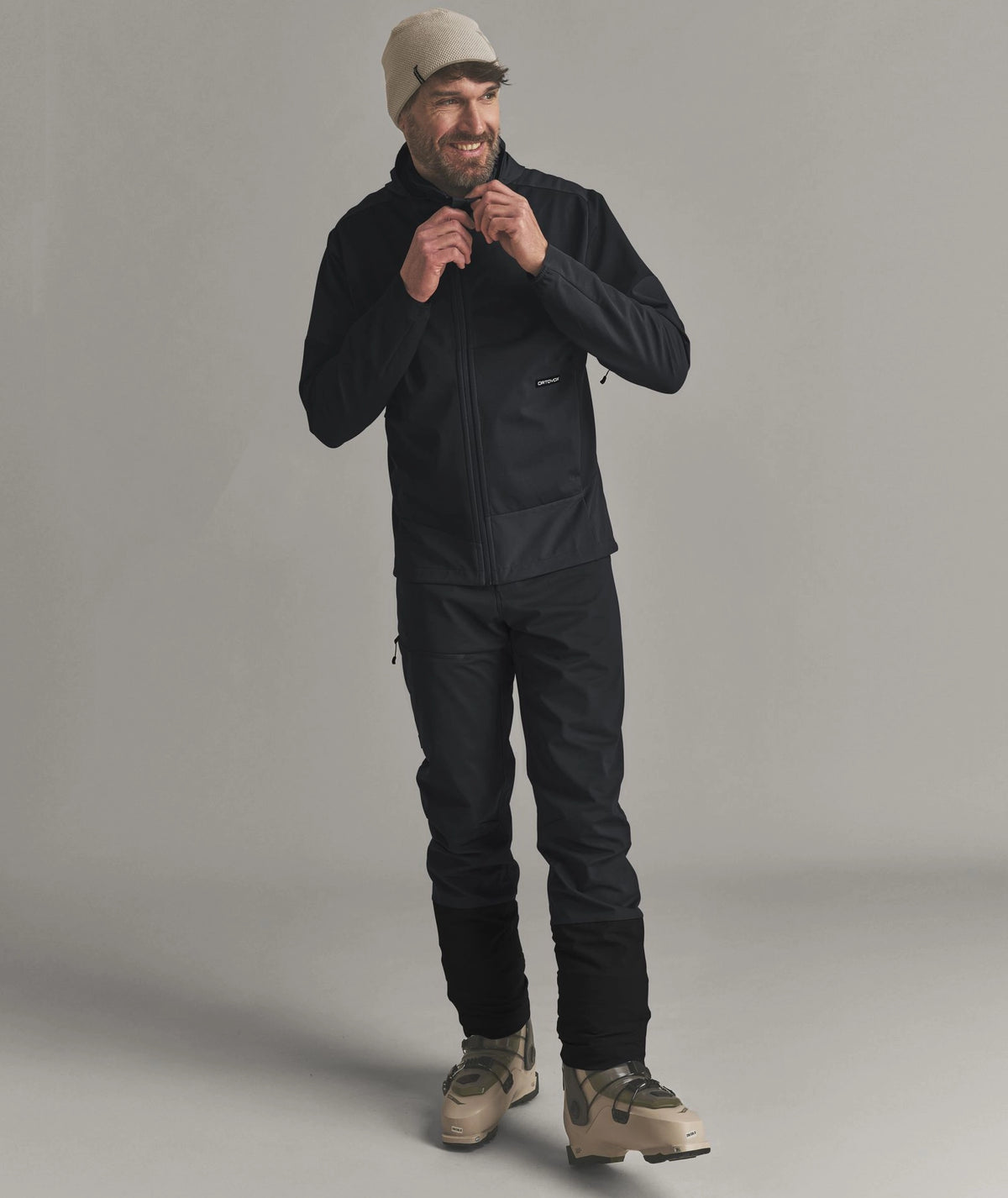 Men’s Ortler Softshell Plus Jacket – Black Raven