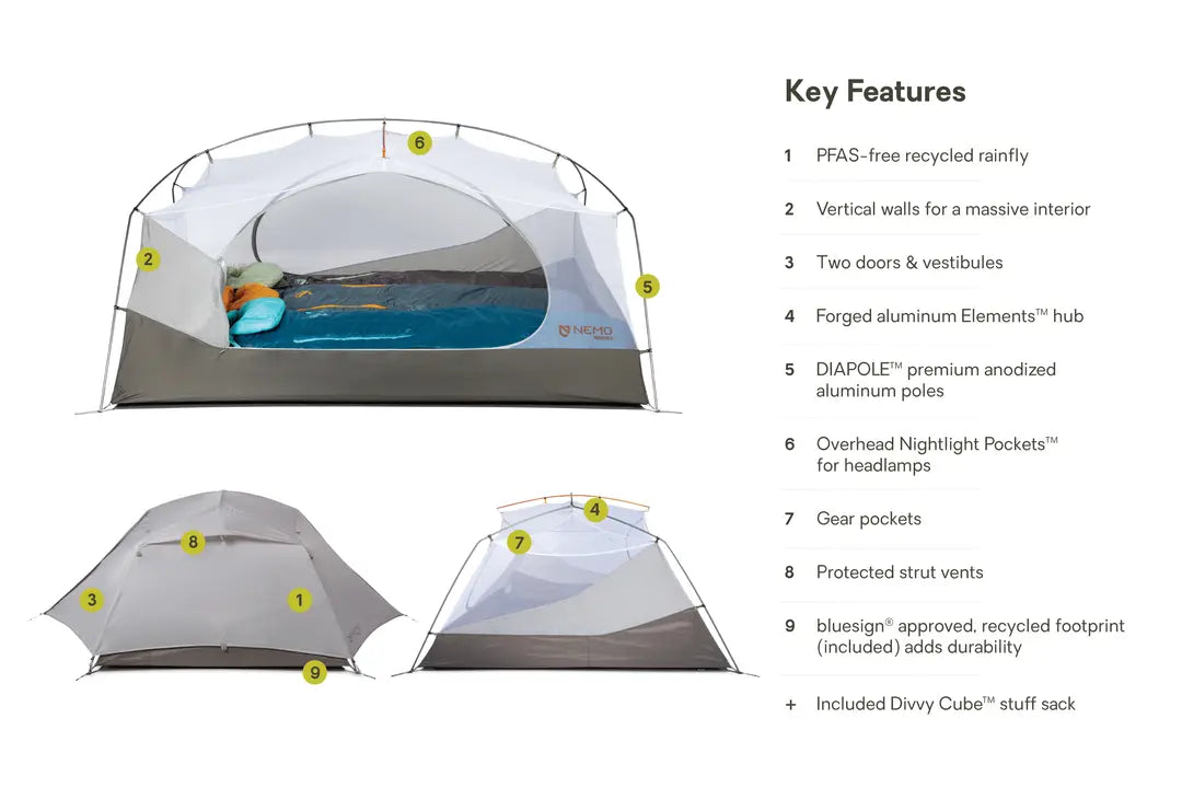 Aurora Backpacking Tent & Footprint 3-Person