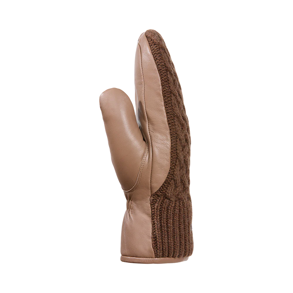 Women's Ariana Leather and Knit Mittens