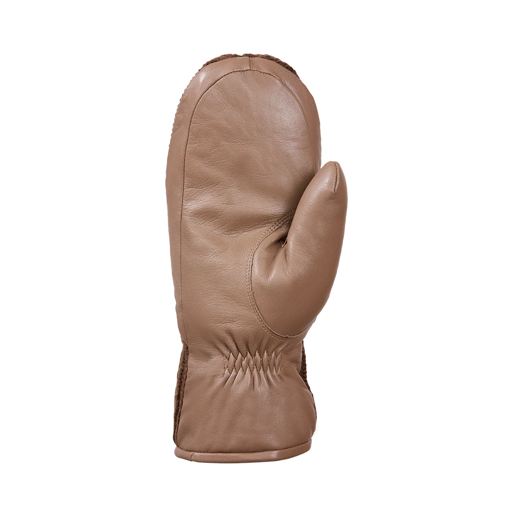 Women's Ariana Leather and Knit Mittens