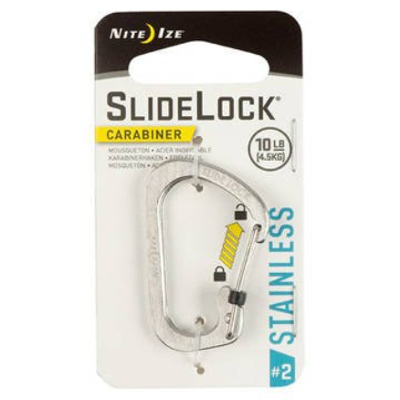 SlideLock Carabiner #2 stainless steel
